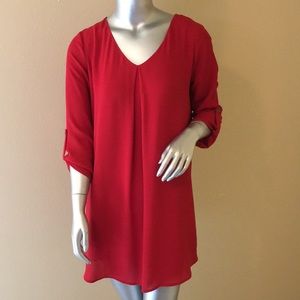 LUSH bright red Tunic Dress